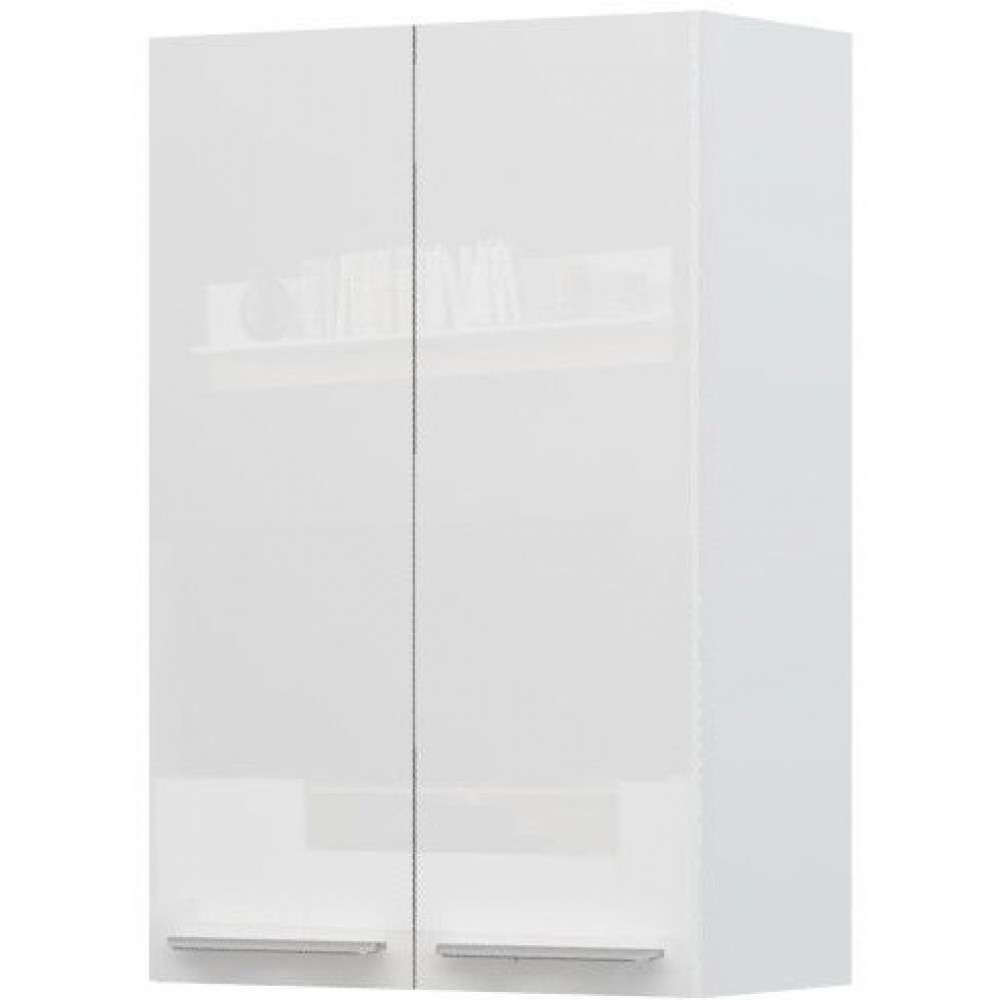 Ντουλάπι κρεμαστό Raval V9-60-2K-Λευκό - Λευκό γυαλιστερό