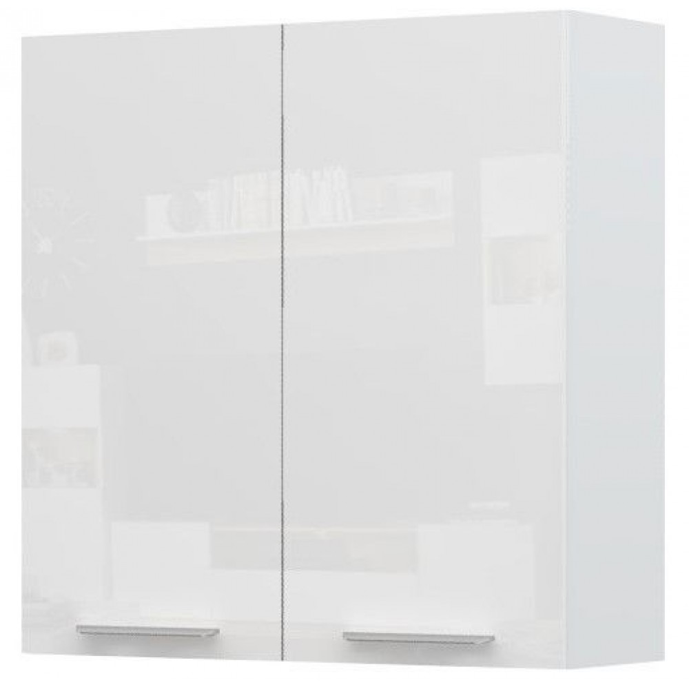 Ντουλάπι κρεμαστό Raval V9-90-2K-Λευκό - Λευκό γυαλιστερό