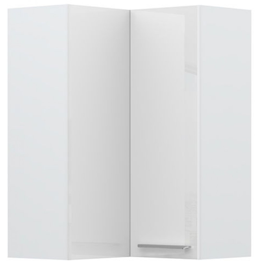 Ντουλάπι κρεμαστό γωνιακό Raval V9-UG-2K-Λευκό - Λευκό γυαλιστερό