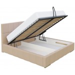 Επενδυμένο κρεβάτι Leo-Roz-140 x 200