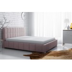 Επενδυμένο κρεβάτι Leo-Roz-140 x 200