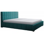 Επενδυμένο κρεβάτι Leo-Petrol-180 x 200