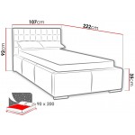 Επενδυμένο κρεβάτι Porto mini-Kafe