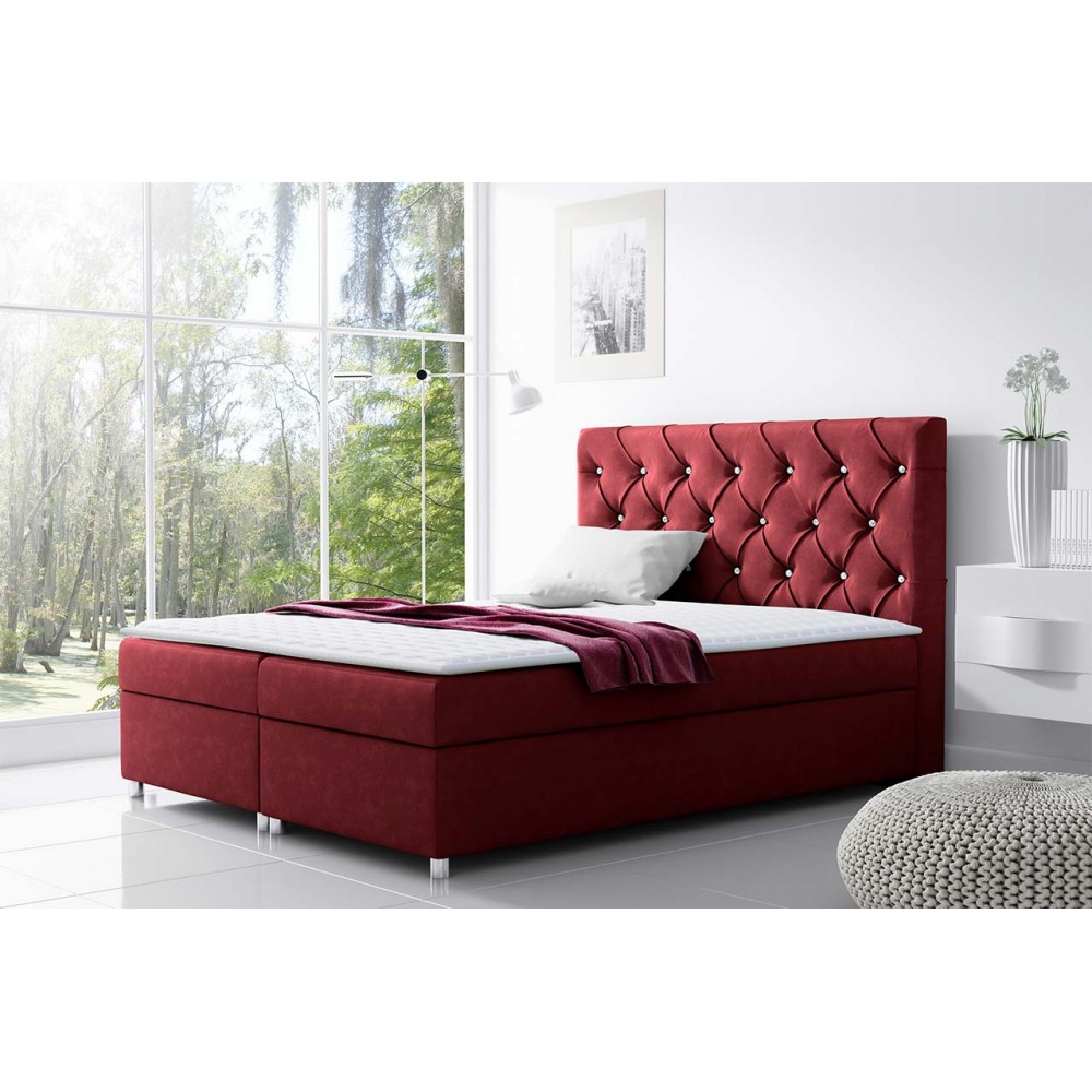 Επενδυμένο κρεβάτι Roma-Kokkino-180 x 200