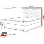 Επενδυμένο κρεβάτι Roma-Fustiki-120 x 200
