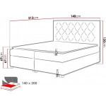 Επενδυμένο κρεβάτι Roma-Fustiki-140 x 200
