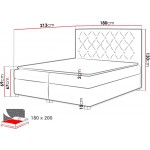 Επενδυμένο κρεβάτι Roma-Beraman-180 x 200