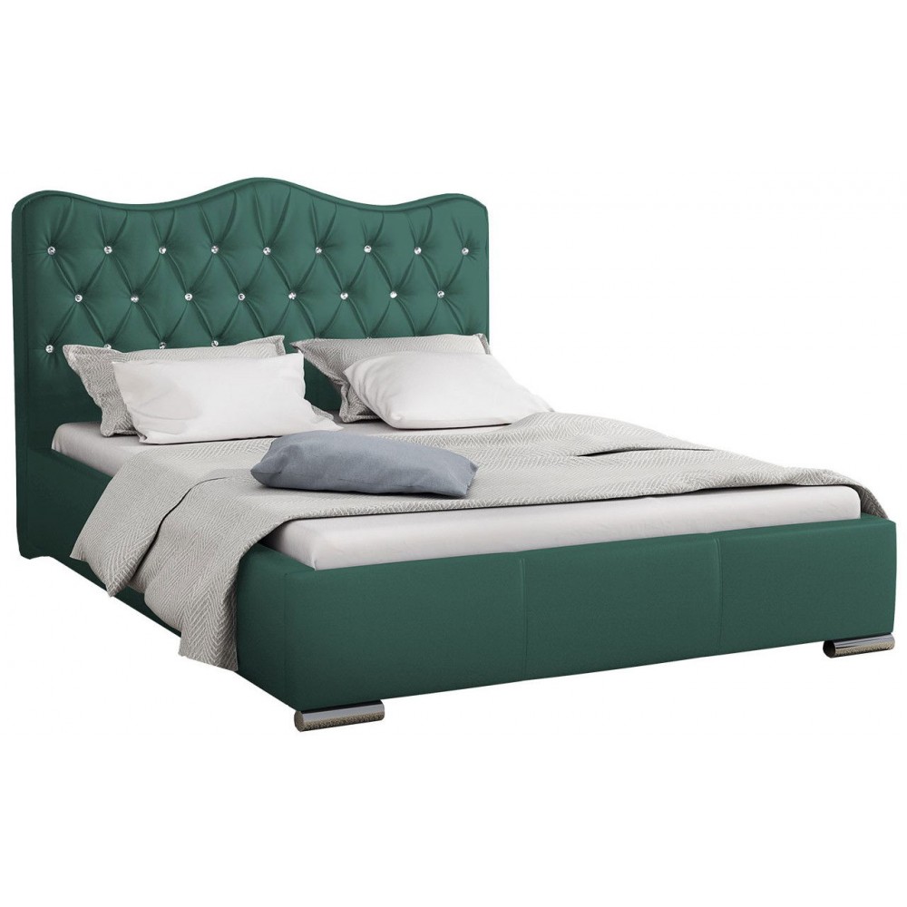 Επενδυμένο κρεβάτι Santorini-Prasino-160 x 200