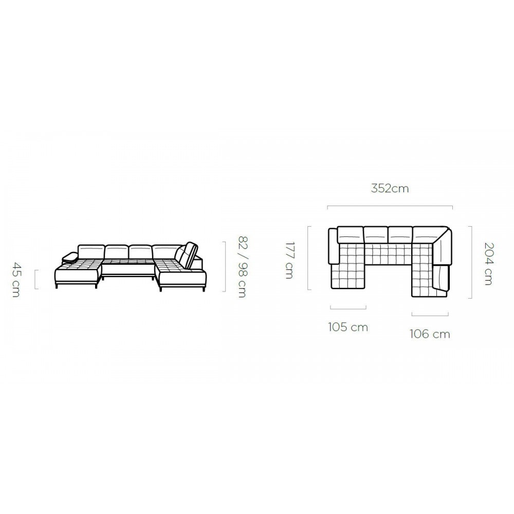 Γωνιακός καναπές Jolie Plus-Αριστερή-Gkri