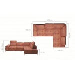 Γωνιακός καναπές Jolie-Gkri-Δεξιά