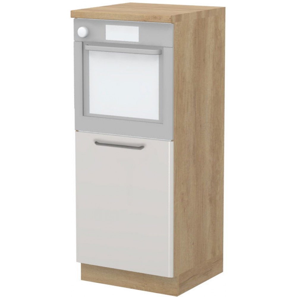 Επιδαπέδιο ντουλάπι φούρνου ψηλό Modena K14-60-1KR-Δρυς - Γκρι ανοιχτό