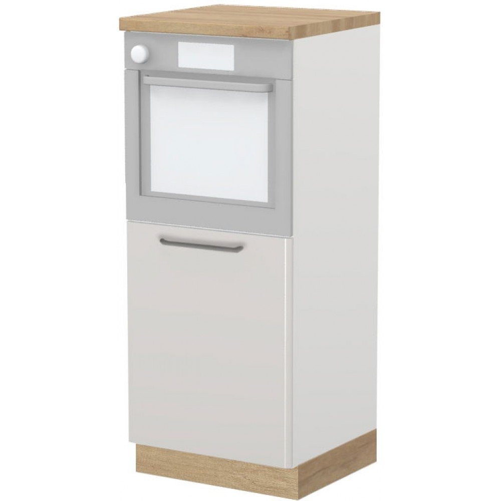 Επιδαπέδιο ντουλάπι φούρνου ψηλό Modena K14-60-1KR-Λευκό - Γκρι ανοιχτό