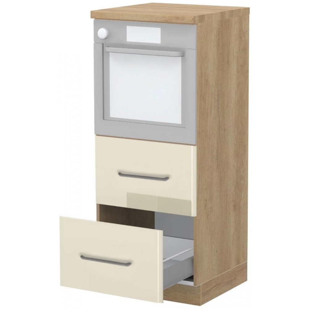 Επιδαπέδιο ντουλάπι φούρνου ψηλό Modena K14-60-2MB-Δρυς - Μπεζ