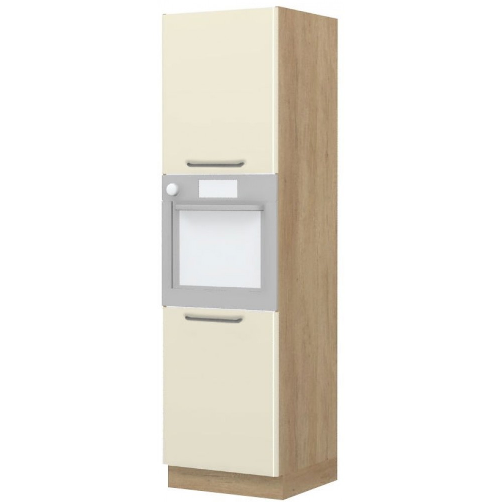 Επιδαπέδιο ντουλάπι φούρνου ψηλό Modena K21-60-2KR-Δρυς - Μπεζ