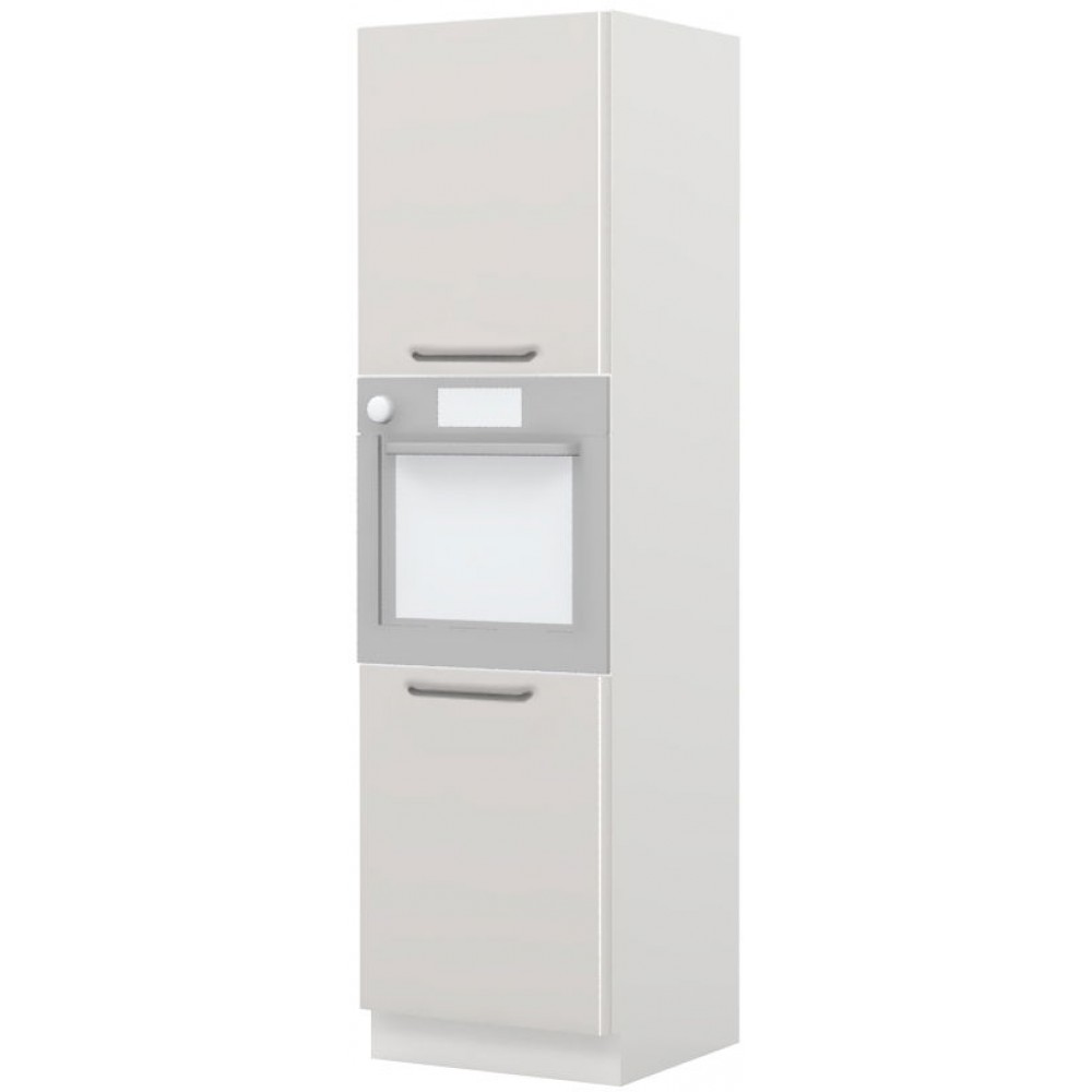 Επιδαπέδιο ντουλάπι φούρνου ψηλό Modena K21-60-2KR-Λευκό - Γκρι ανοιχτό