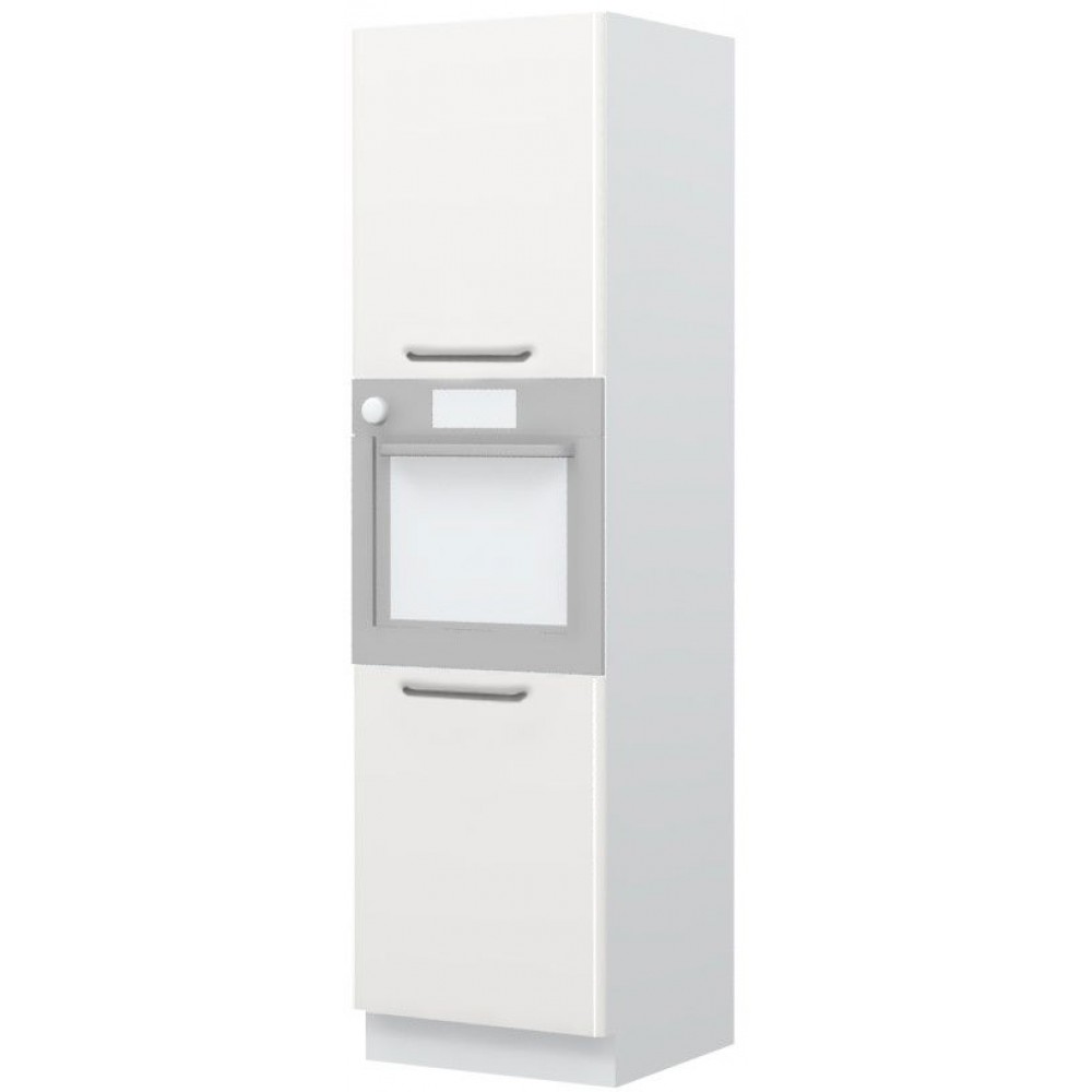 Επιδαπέδιο ντουλάπι φούρνου ψηλό Modena K21-60-2KR-Λευκό - Λευκό γυαλιστερό