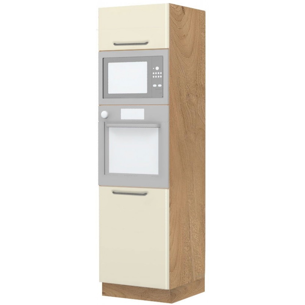 Επιδαπέδιο ντουλάπι φούρνου ψηλό Modena K21-60-RM-Καρυδί - Μπεζ
