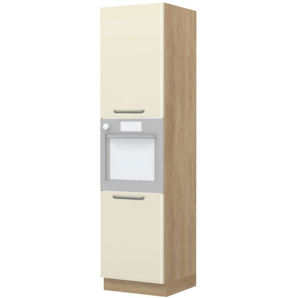 Επιδαπέδιο ντουλάπι φούρνου ψηλό Modena K23-60-2KR-Δρυς - Μπεζ