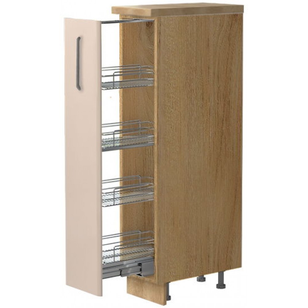 Επιδαπέδιο ντουλάπι ψηλό Modena K14-30-1KZ-Καρυδί - Μπεζ