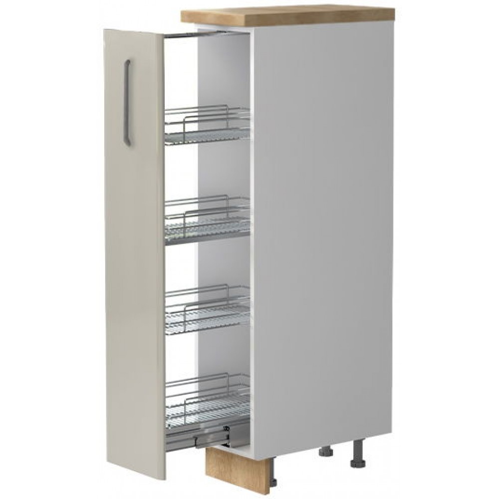 Επιδαπέδιο ντουλάπι ψηλό Modena K14-30-1KZ-Λευκό - Γκρι ανοιχτό