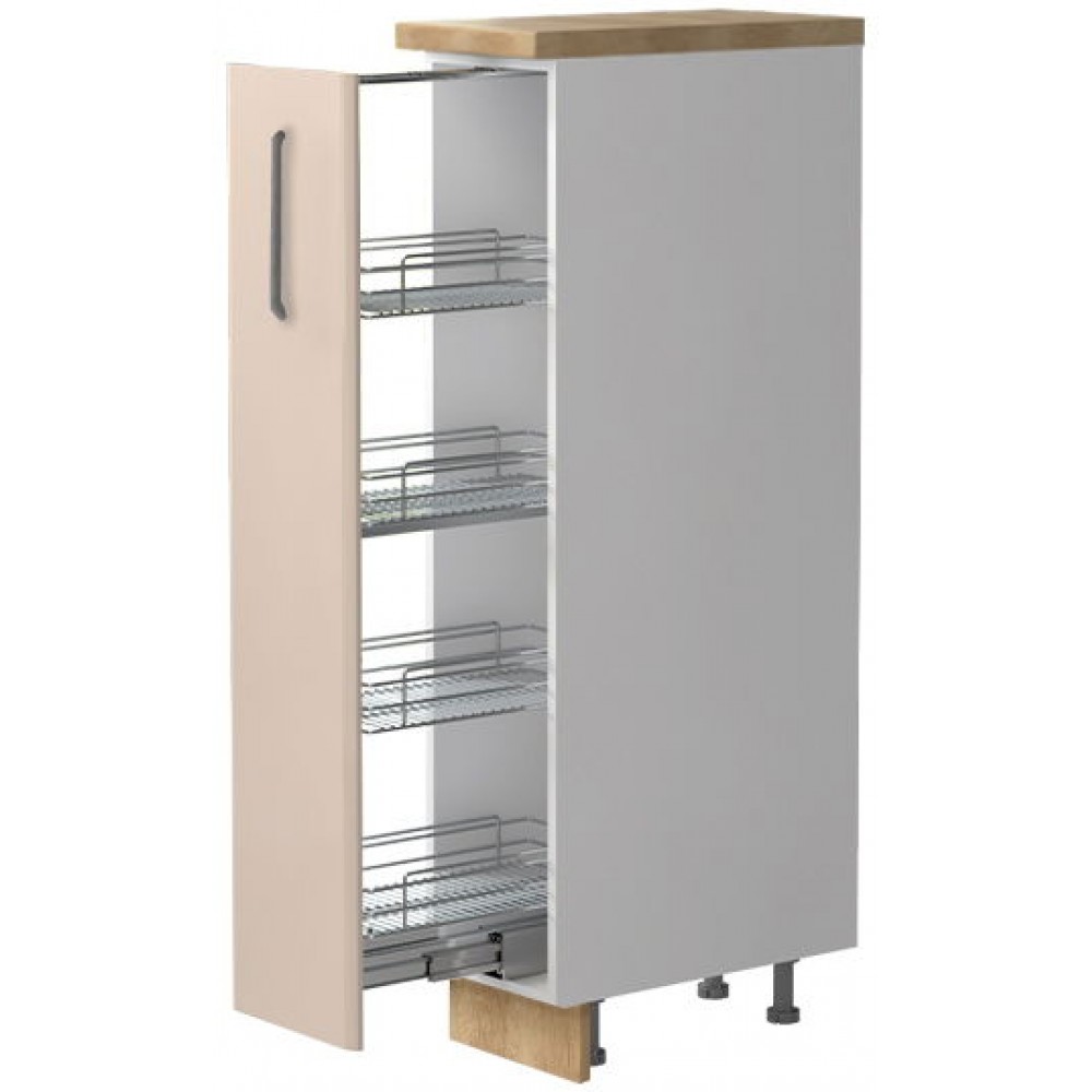 Επιδαπέδιο ντουλάπι ψηλό Modena K14-30-1KZ-Λευκό - Μπεζ