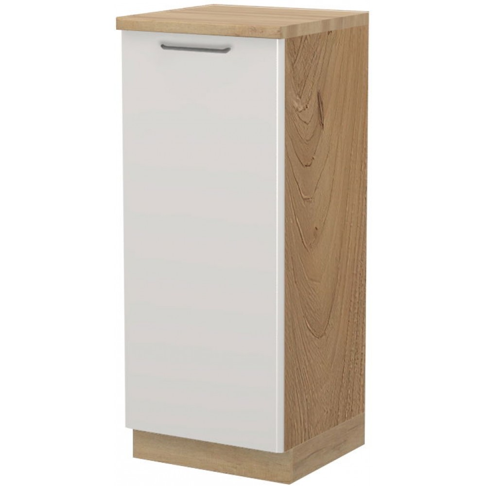 Επιδαπέδιο ντουλάπι ψηλό Modena K14-60-1KF-Καρυδί - Γκρι ανοιχτό