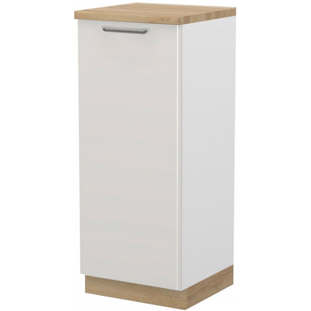 Επιδαπέδιο ντουλάπι ψηλό Modena K14-60-1KF-Λευκό - Γκρι ανοιχτό