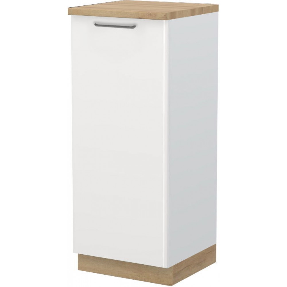 Επιδαπέδιο ντουλάπι ψηλό Modena K14-60-1KF-Λευκό - Λευκό γυαλιστερό