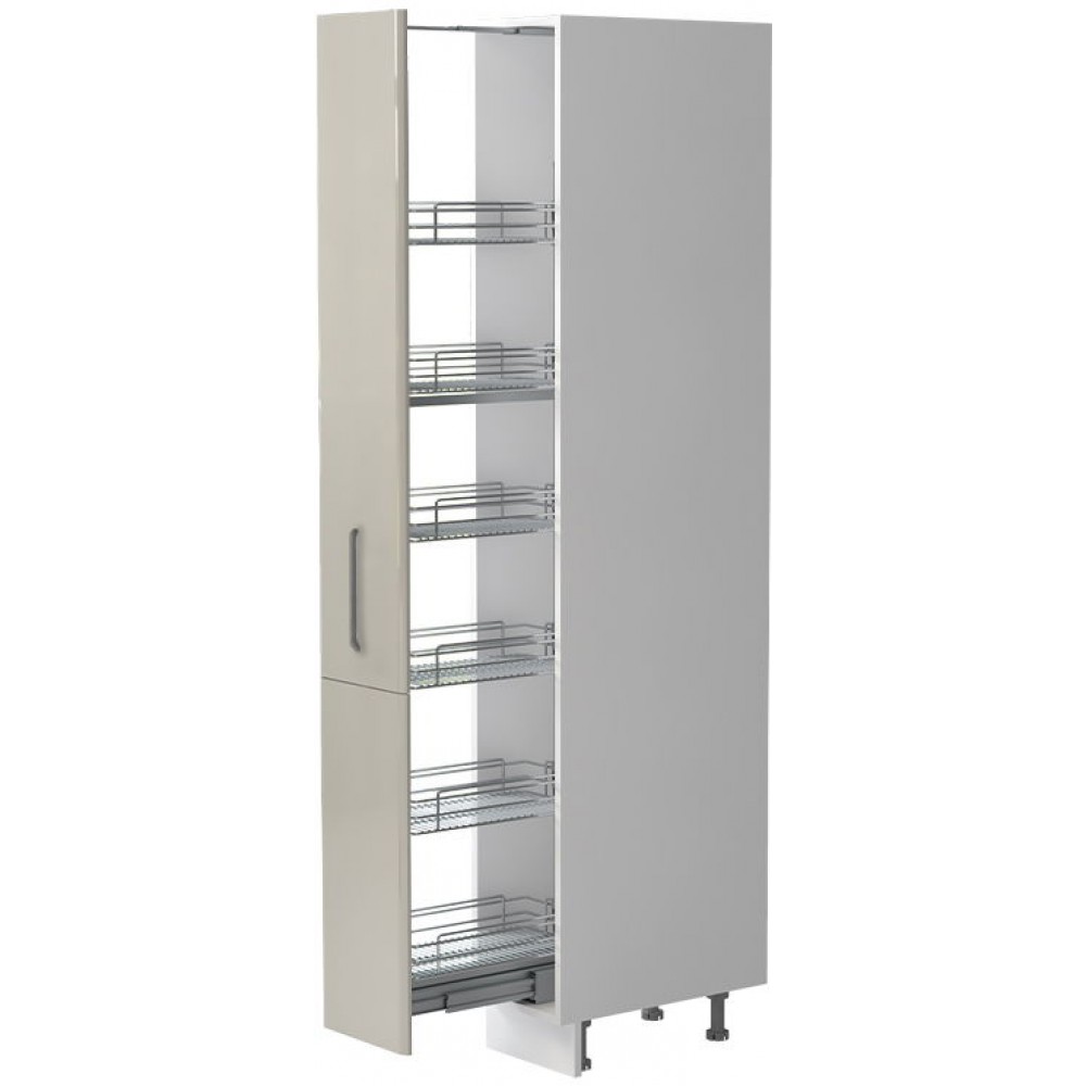 Επιδαπέδιο ντουλάπι ψηλό Modena K21-30-1KZ-Λευκό - Γκρι ανοιχτό