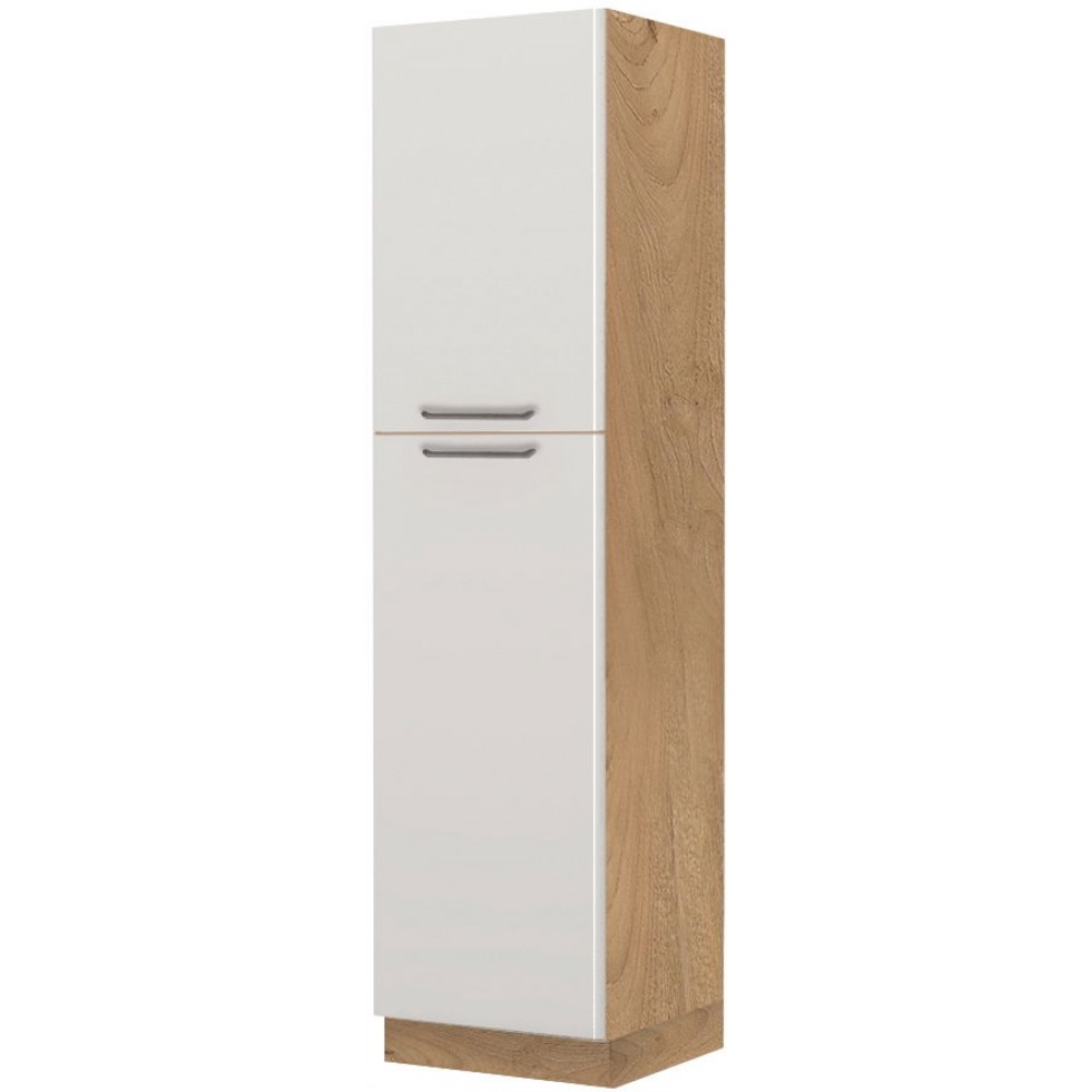 Επιδαπέδιο ντουλάπι ψηλό Modena K23-60-2KF-Καρυδί - Γκρι ανοιχτό