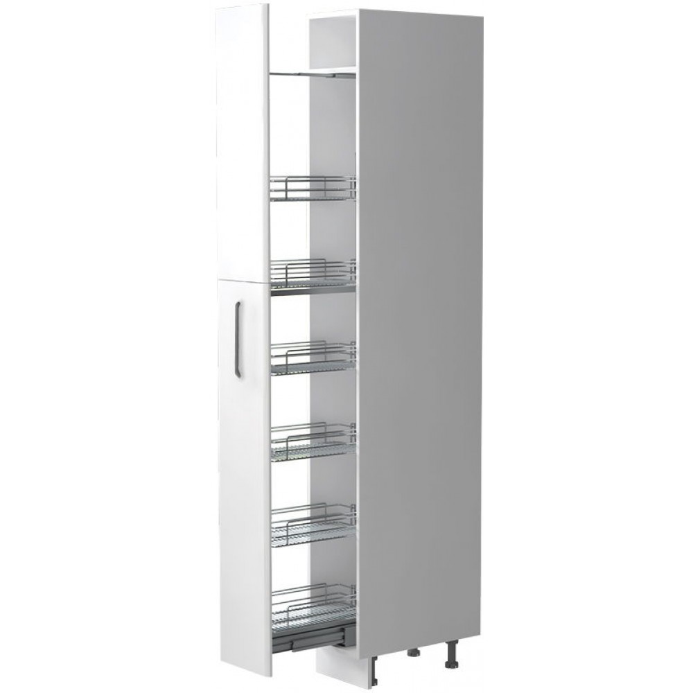 Επιδαπέδιο ντουλάπι ψηλό Modena K23-30-1KZ-Λευκό - Λευκό γυαλιστερό