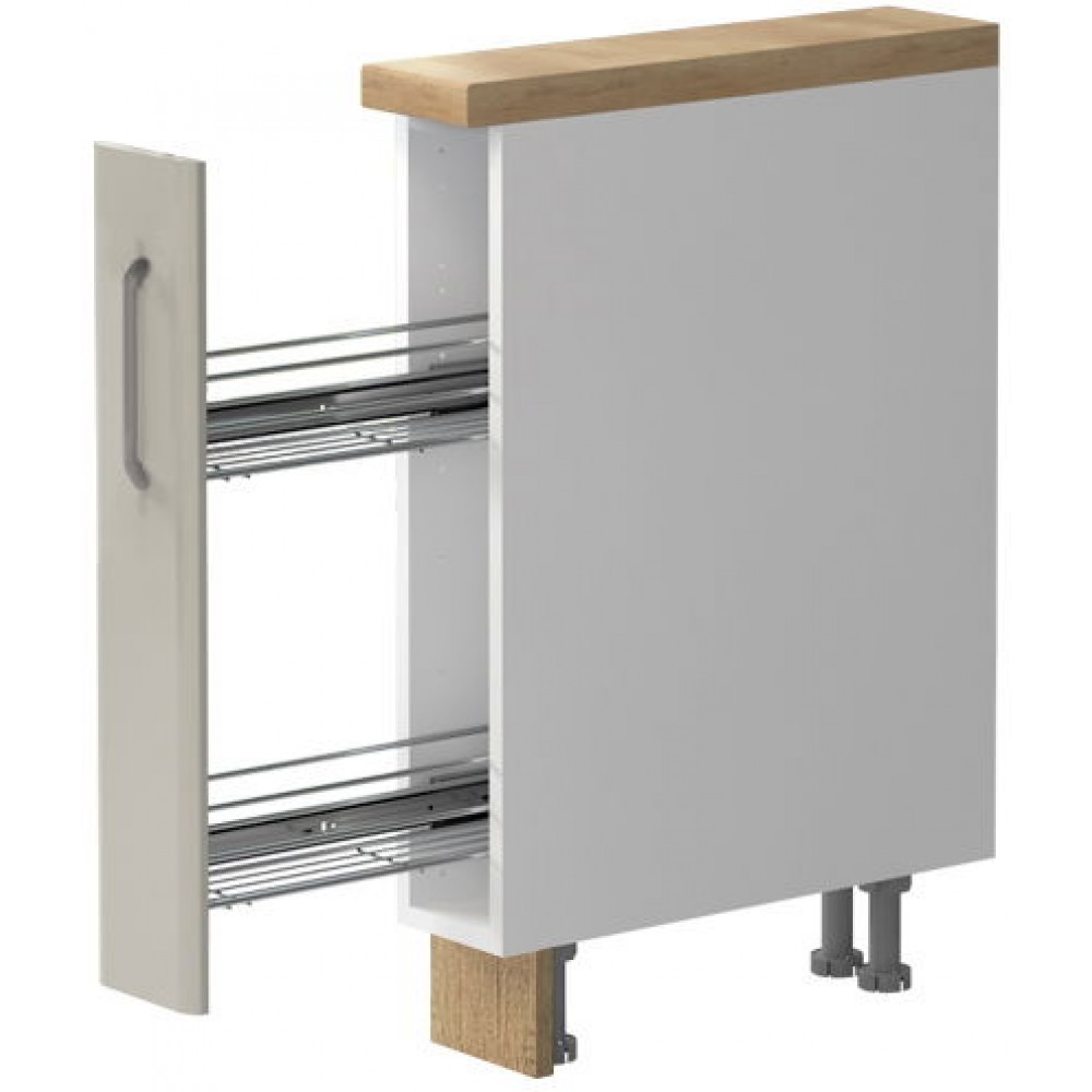 Επιδαπέδιο ντουλάπι Modena R-15-1K-Λευκό - Γκρι ανοιχτό