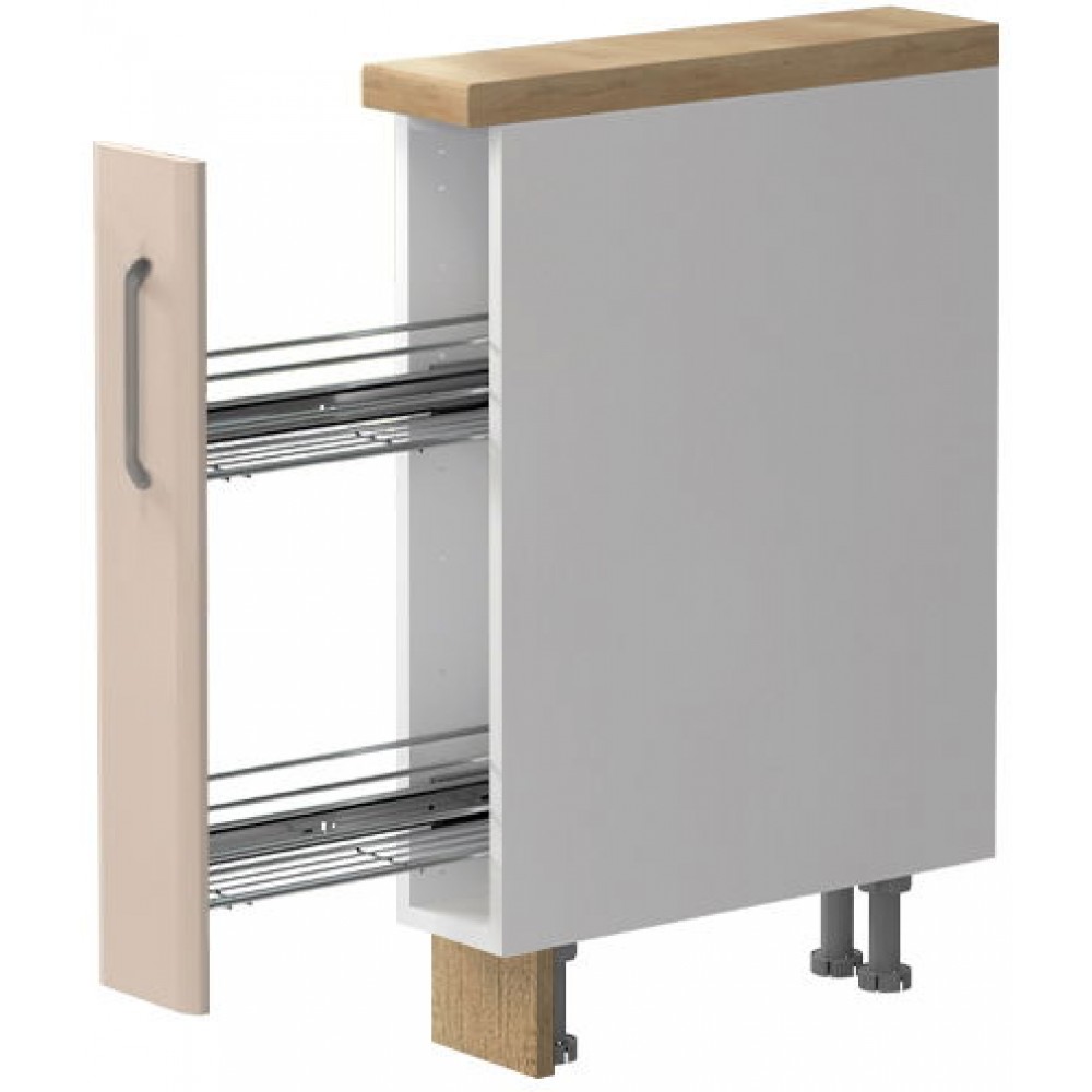 Επιδαπέδιο ντουλάπι Modena R-15-1K-Λευκό - Μπεζ