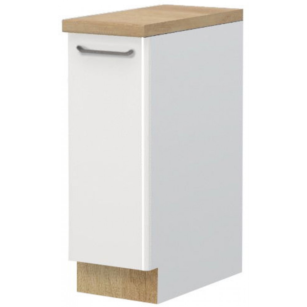 Επιδαπέδιο ντουλάπι Modena R-30-1K-Λευκό - Λευκό γυαλιστερό