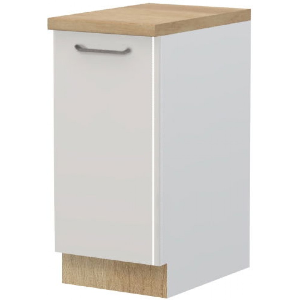 Επιδαπέδιο ντουλάπι Modena R-40-1K-Λευκό - Γκρι ανοιχτό