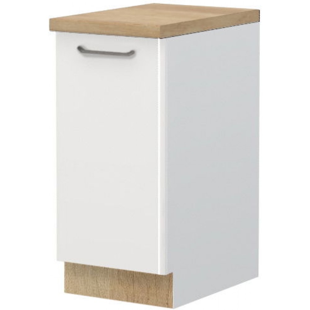 Επιδαπέδιο ντουλάπι Modena R-40-1K-Λευκό - Λευκό γυαλιστερό