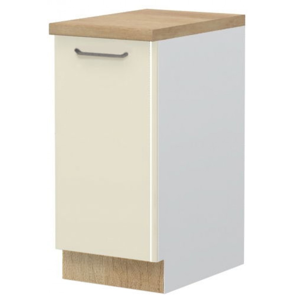 Επιδαπέδιο ντουλάπι Modena R-40-1K-Λευκό - Μπεζ