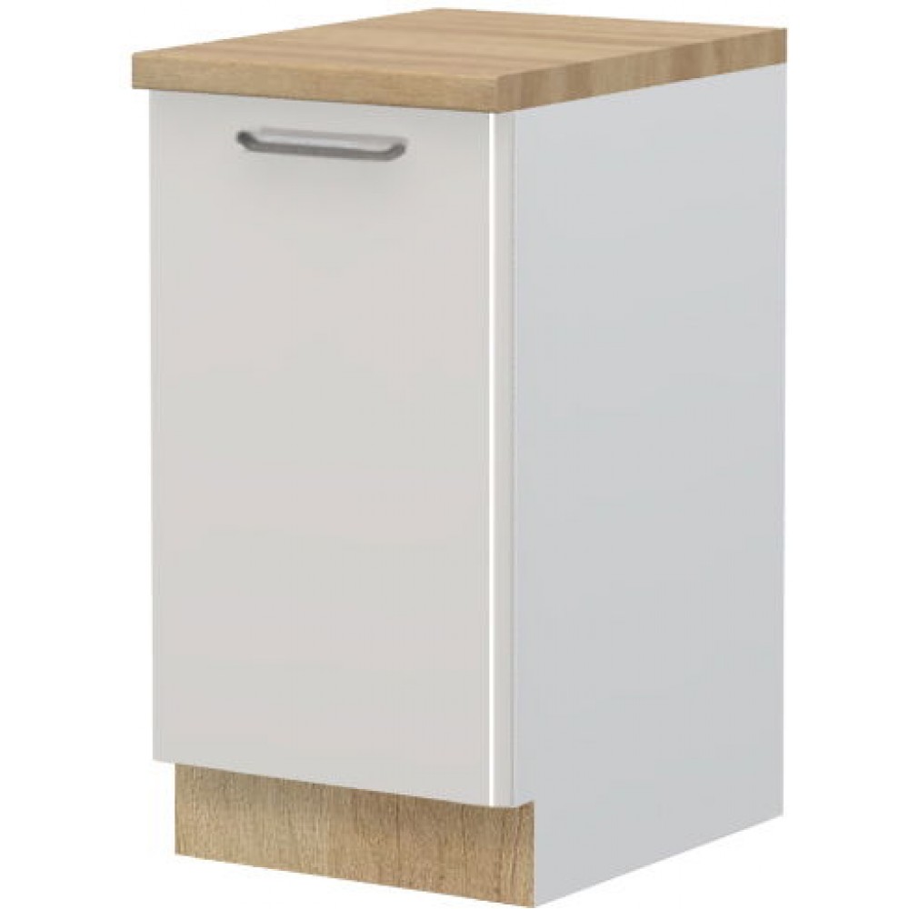 Επιδαπέδιο ντουλάπι Modena R-45-1K-Λευκό - Γκρι ανοιχτό