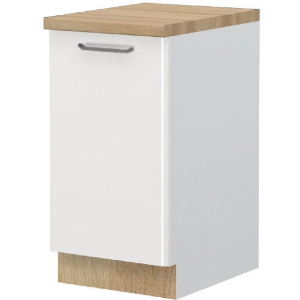 Επιδαπέδιο ντουλάπι Modena R-45-1K-Λευκό - Λευκό γυαλιστερό