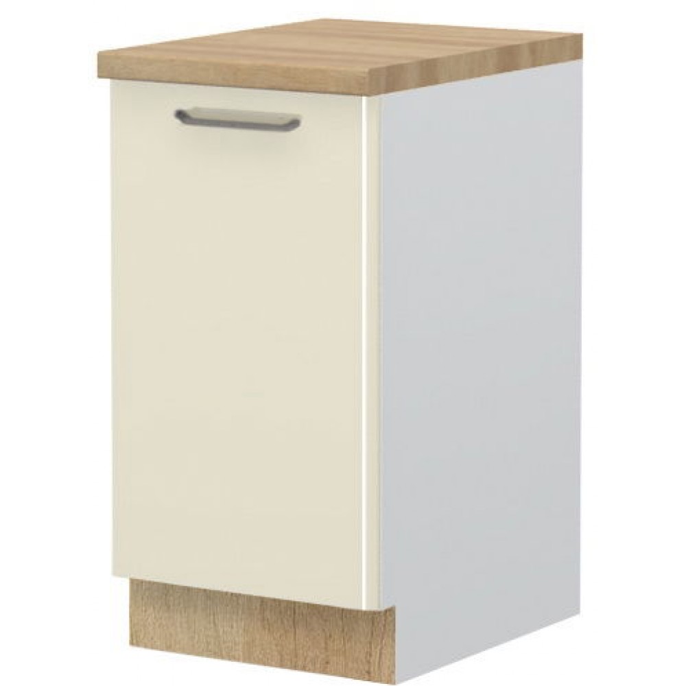 Επιδαπέδιο ντουλάπι Modena R-45-1K-Λευκό - Μπεζ