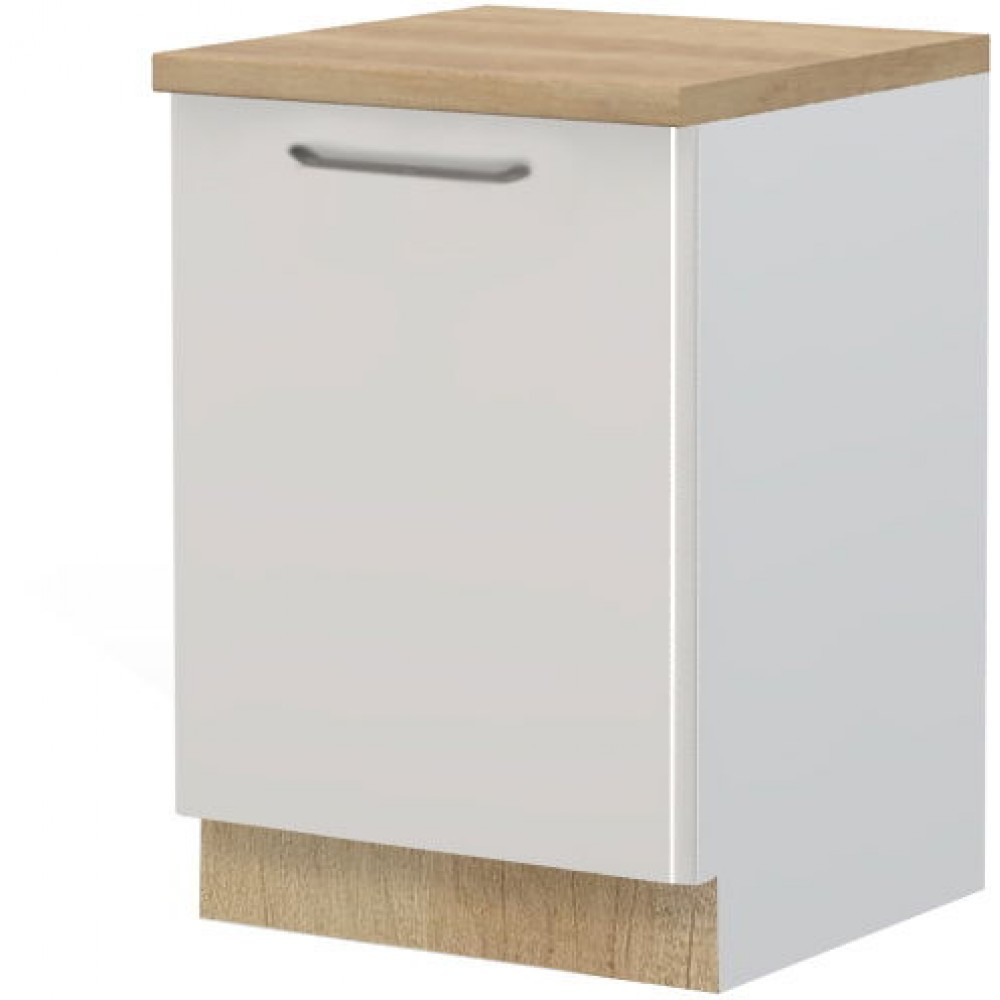 Επιδαπέδιο ντουλάπι Modena R-60-1K-Λευκό - Γκρι ανοιχτό