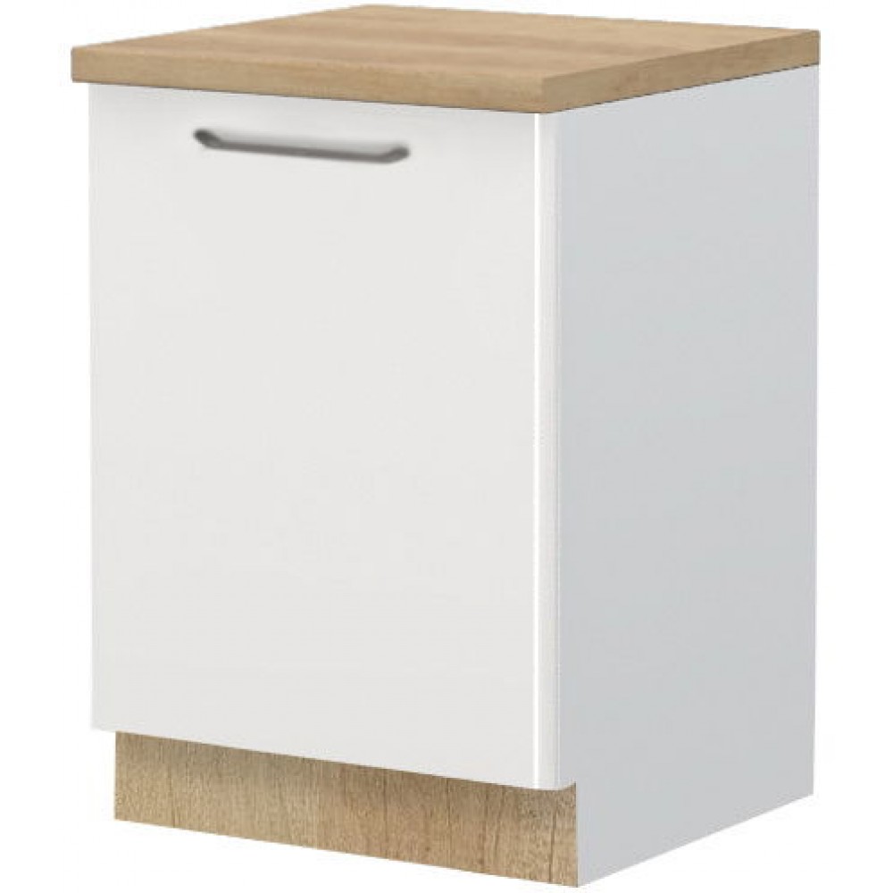 Επιδαπέδιο ντουλάπι Modena R-60-1K-Λευκό - Λευκό γυαλιστερό