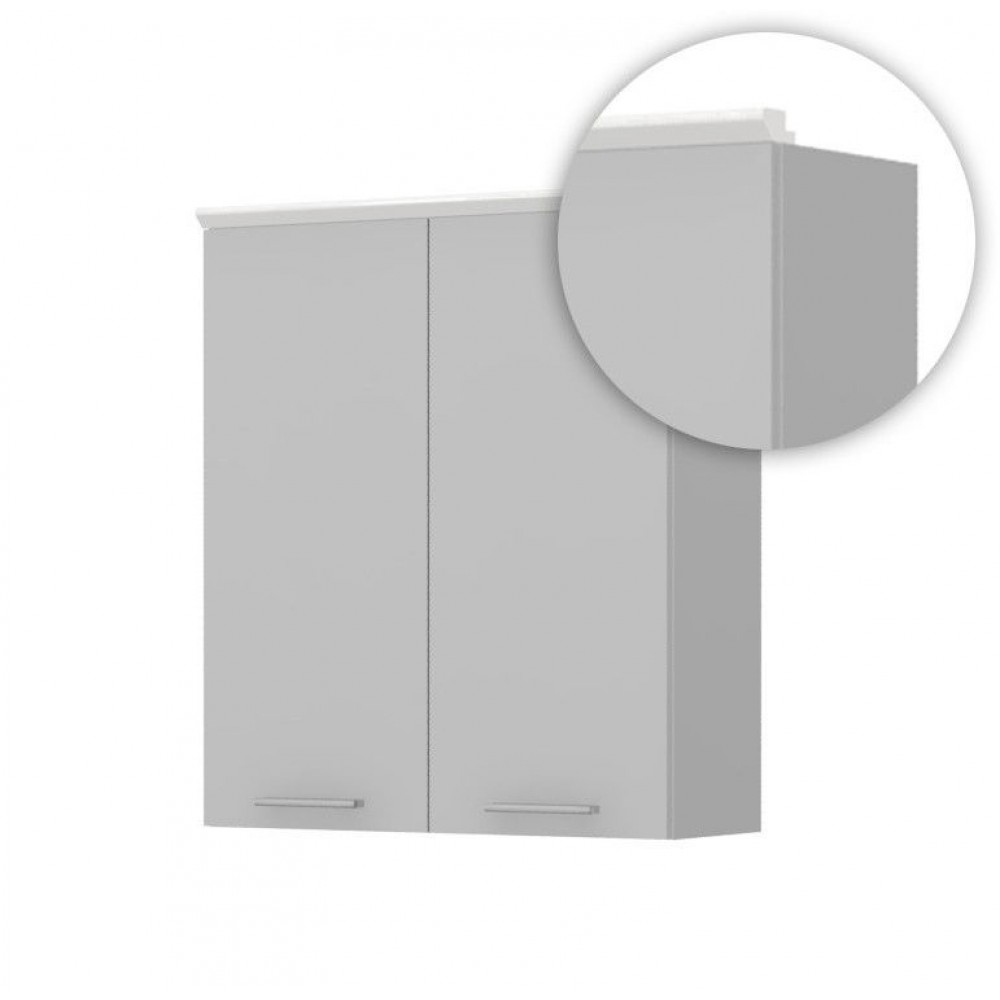 Κορνίζα κρεμαστών ντουλαπιών Modena ZL-Μήκος: 280 εκ.- Λευκό γυαλιστερό