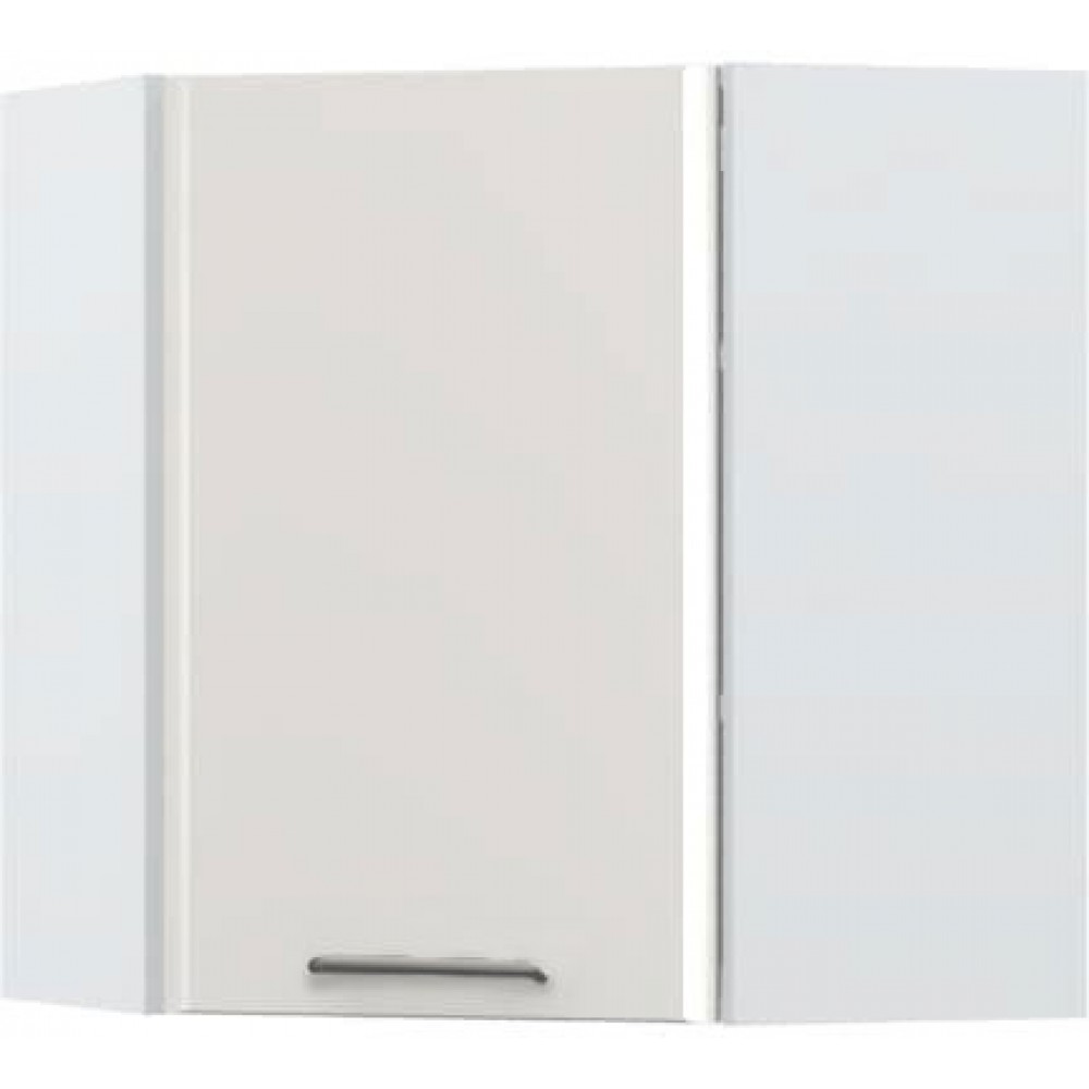 Ντουλάπι κρεμαστό γωνιακό Modena V7-UG-1K-Λευκό - Γκρι ανοιχτό