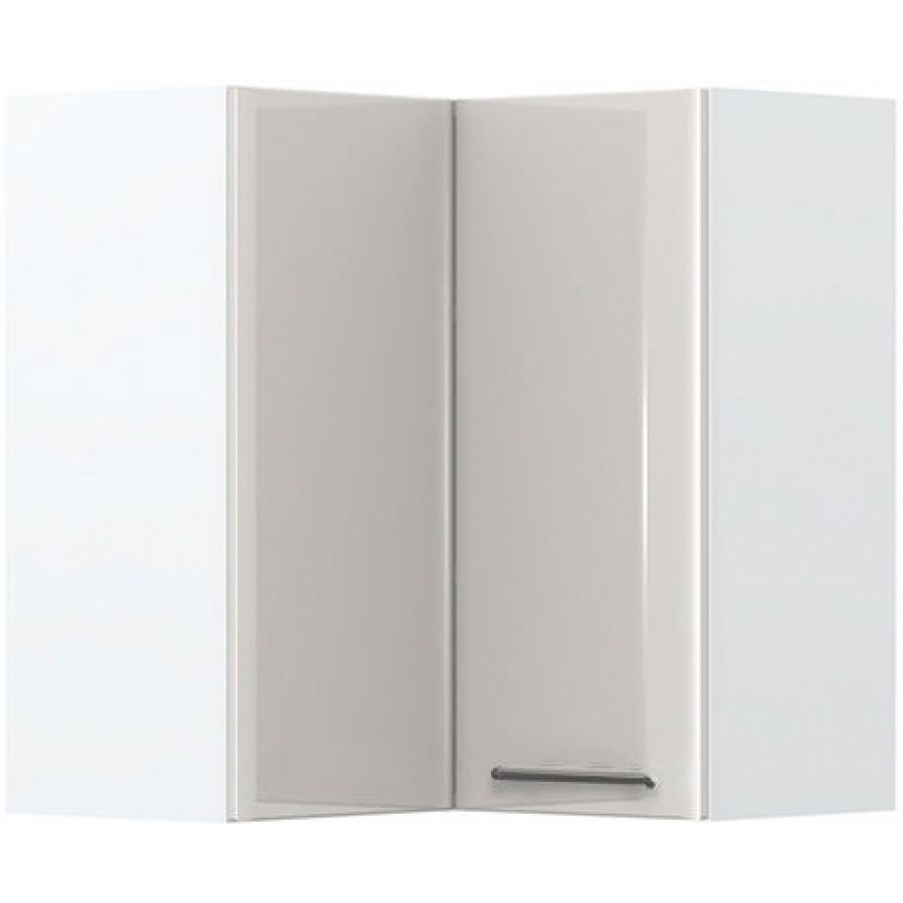 Ντουλάπι κρεμαστό γωνιακό Modena V7-UG-2K-Λευκό - Γκρι ανοιχτό