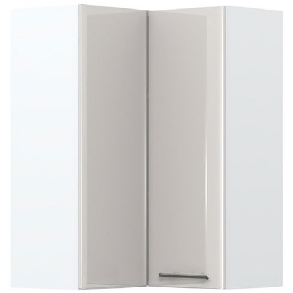 Ντουλάπι κρεμαστό γωνιακό Modena V9-UG-2K-Λευκό - Γκρι ανοιχτό