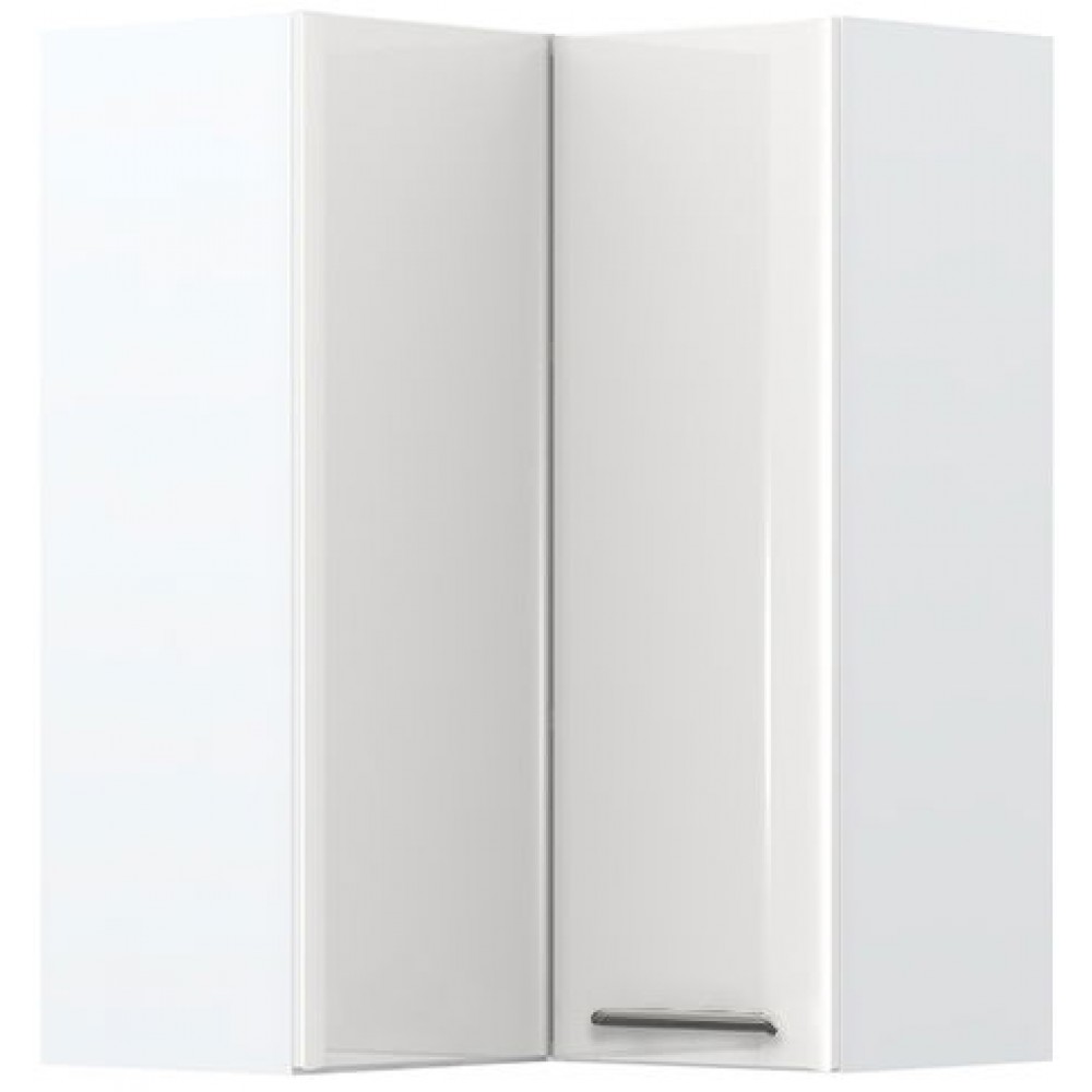 Ντουλάπι κρεμαστό γωνιακό Modena V9-UG-2K-Λευκό - Λευκό γυαλιστερό