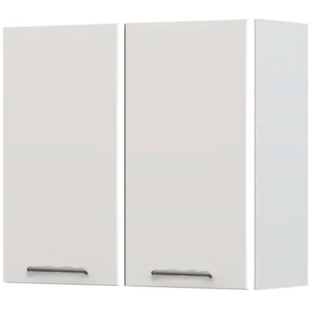 Ντουλάπι κρεμαστό Modena V7-80-2K-Λευκό - Γκρι ανοιχτό