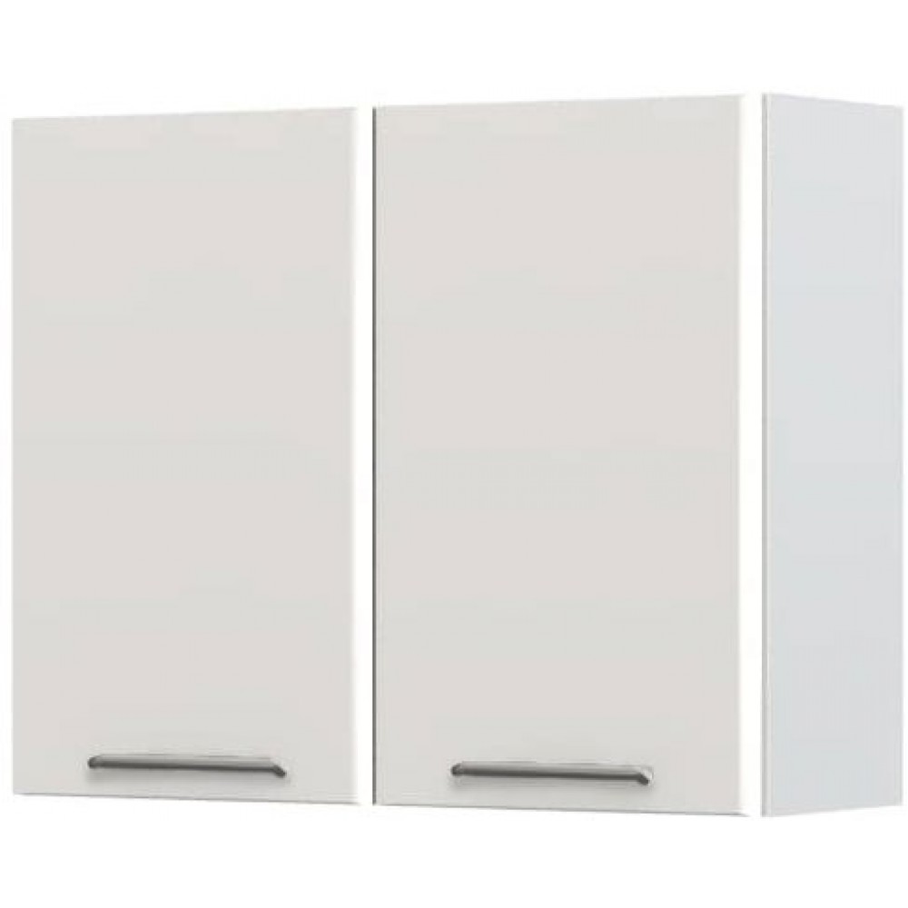 Ντουλάπι κρεμαστό Modena V7-90-2K-Λευκό - Γκρι ανοιχτό