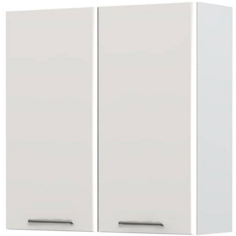 Ντουλάπι κρεμαστό Modena V9-90-2K-Λευκό - Γκρι ανοιχτό